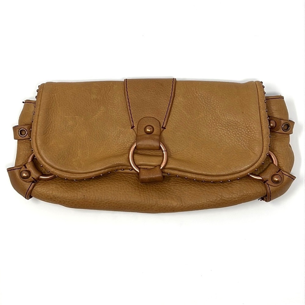 Kate Landry Women’s Leather Tan Clutch